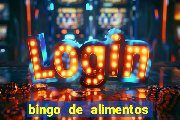 bingo de alimentos saludables para imprimir